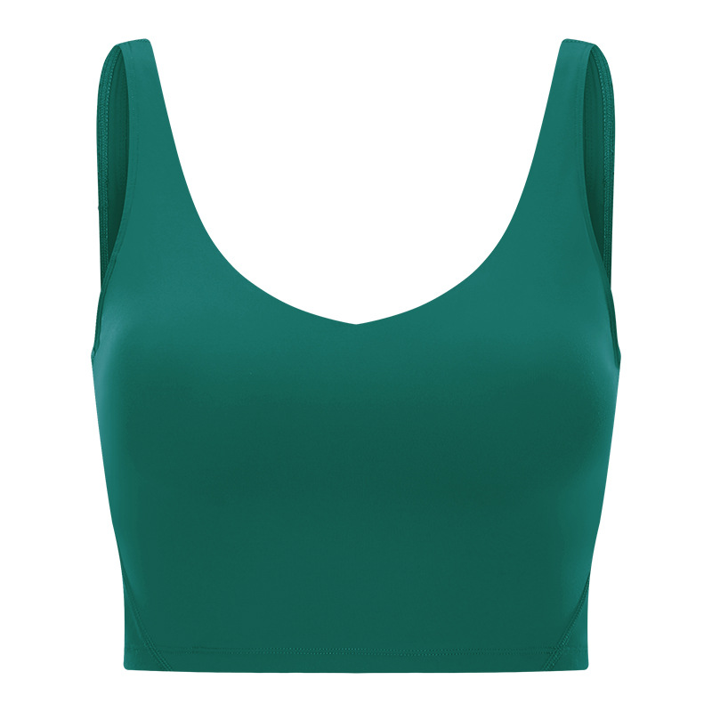 U-neckline Sexy Solid Color Sports Bras