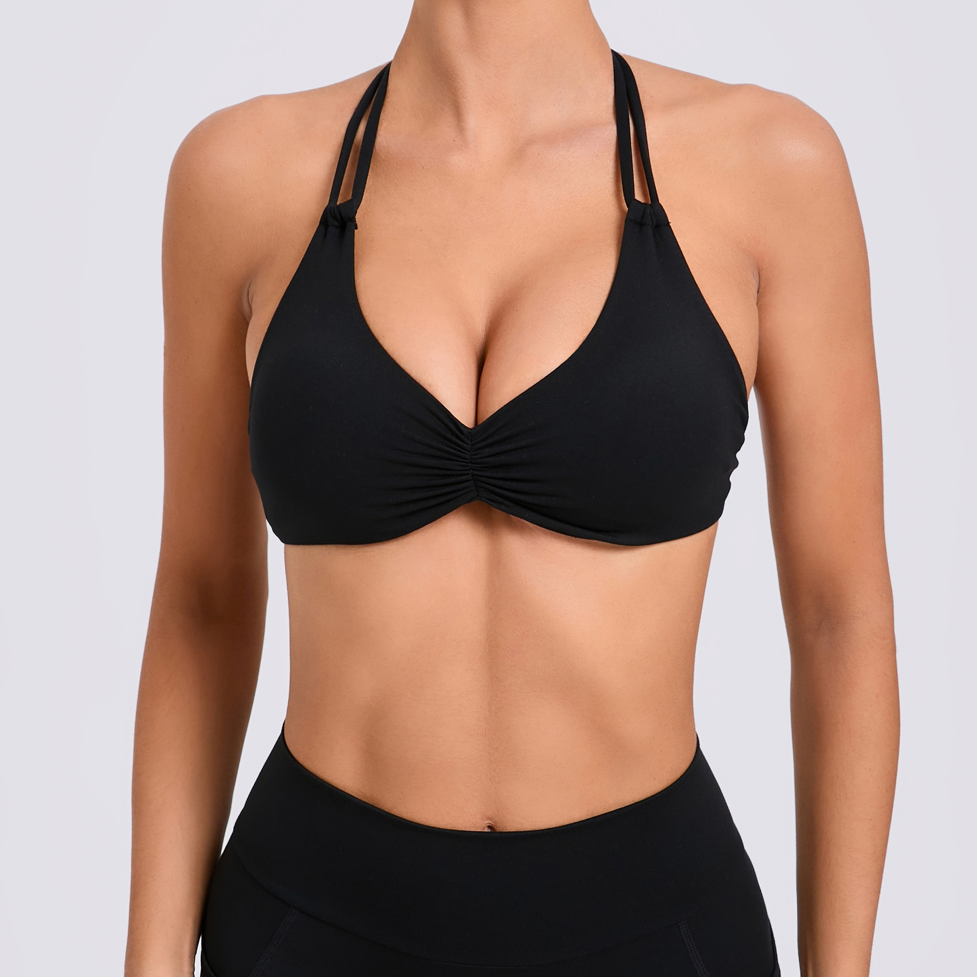 Gather The Halterneck Beauty Backless Yoga Bras SKL QS74068