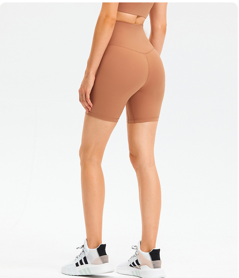 Soft Material Solid Color Yoga Shorts