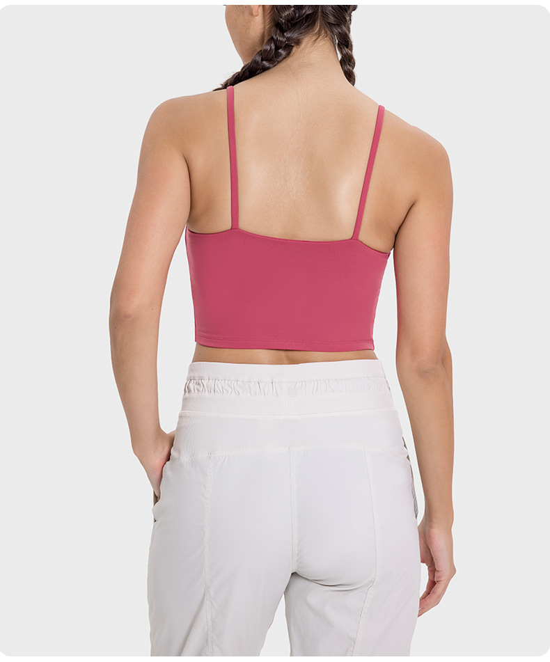 U-neckline Sexy Solid Color Yoga Bras