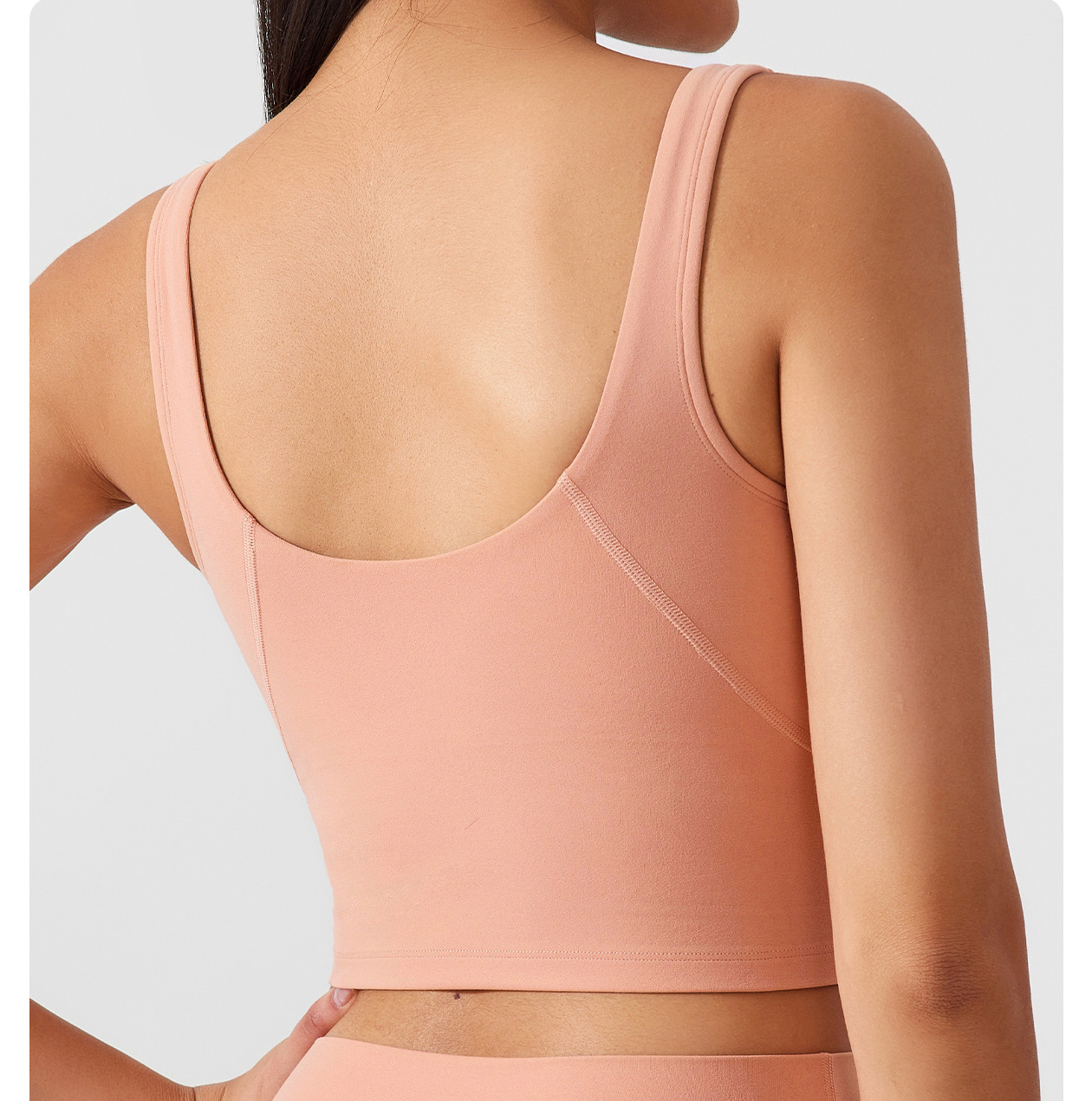 Nude Solid Color Yoga Tank Top AG001