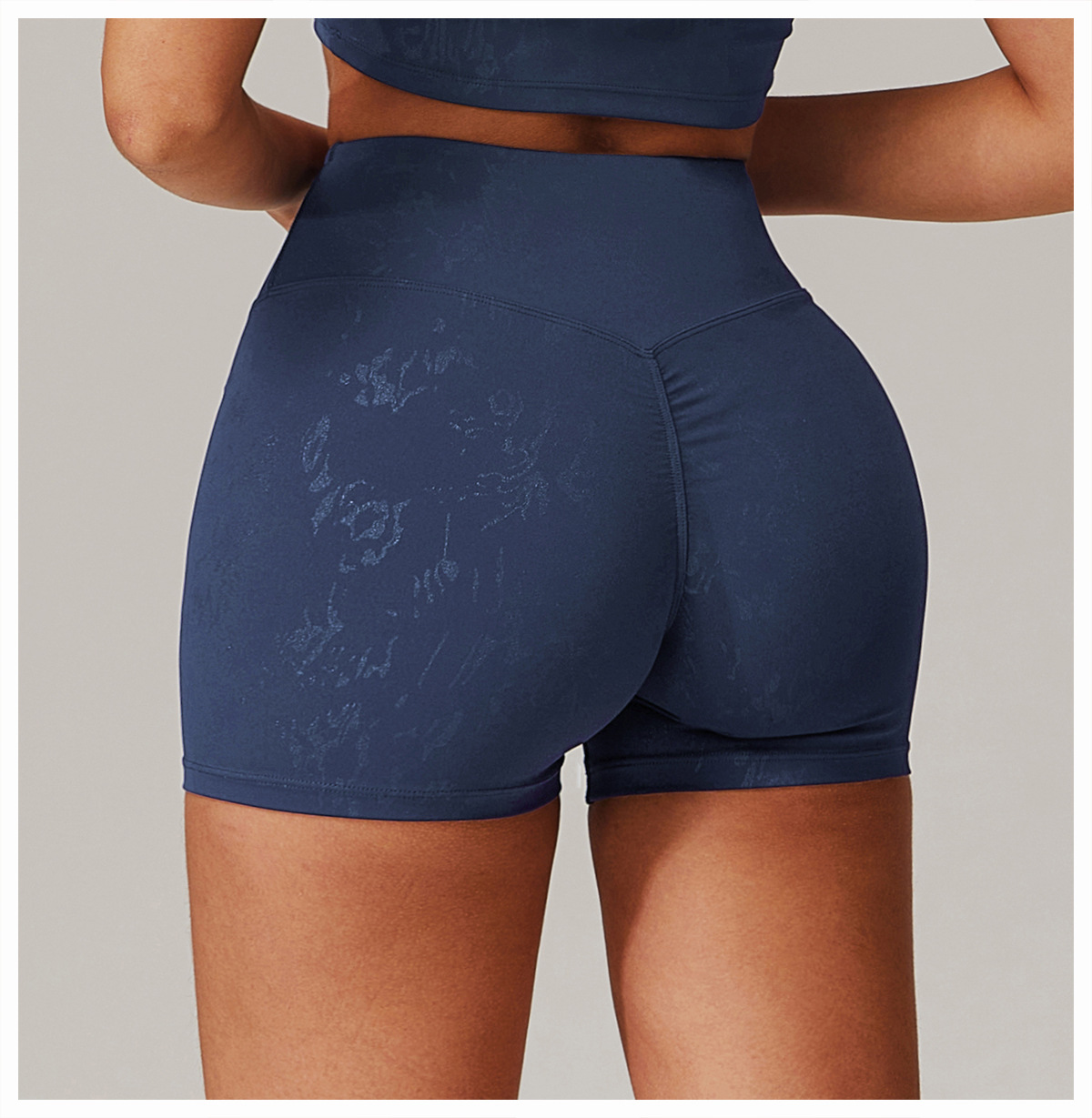 Hot Stamping Soft Fabric Yoga Shorts