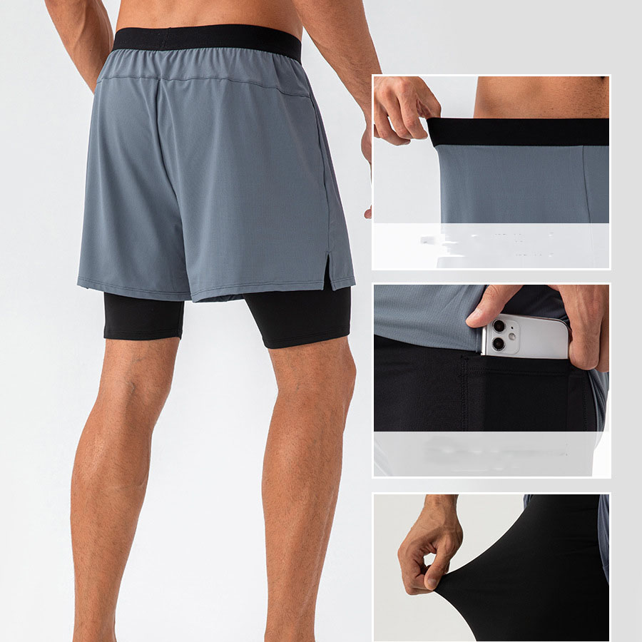  Men Sports Short With Lining 31419