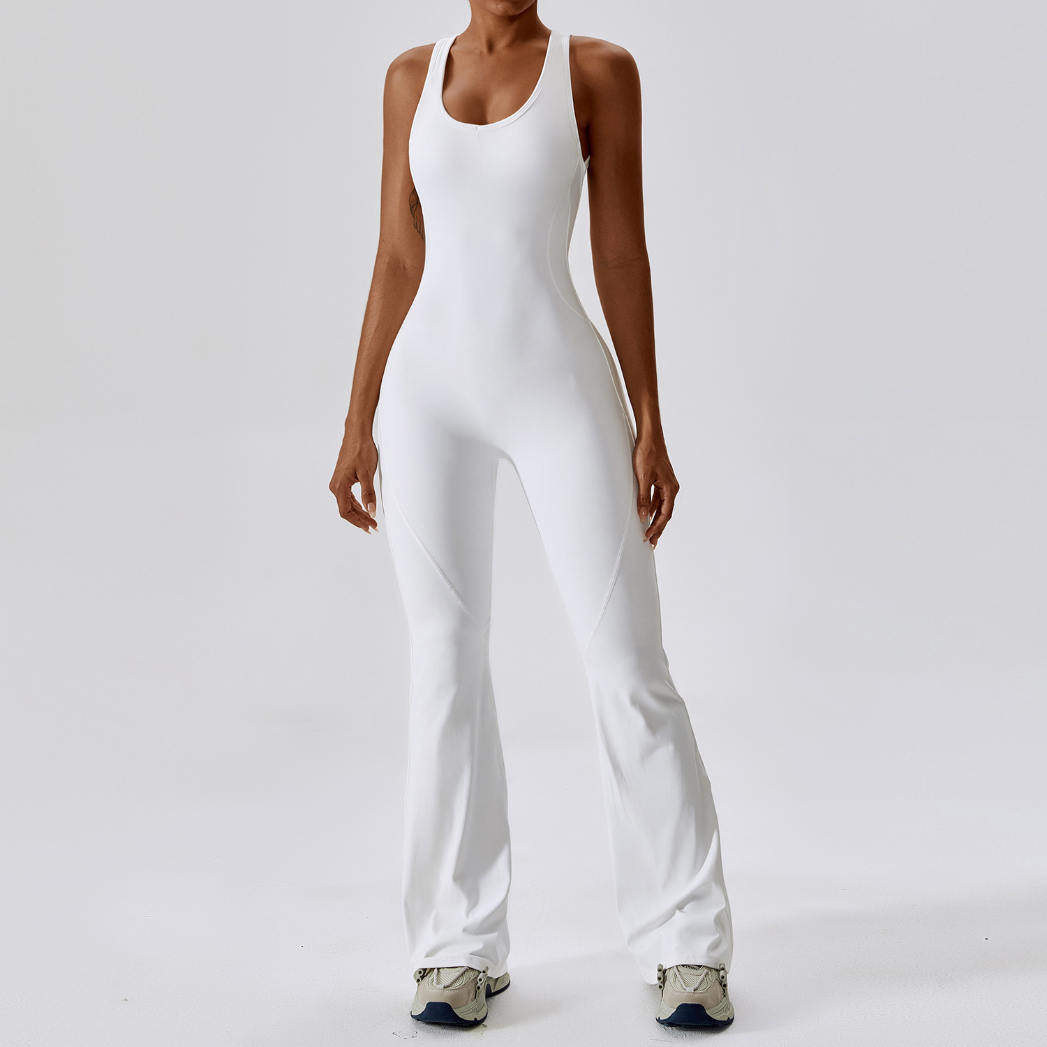 Soft Fabric Flare Jumpsuit