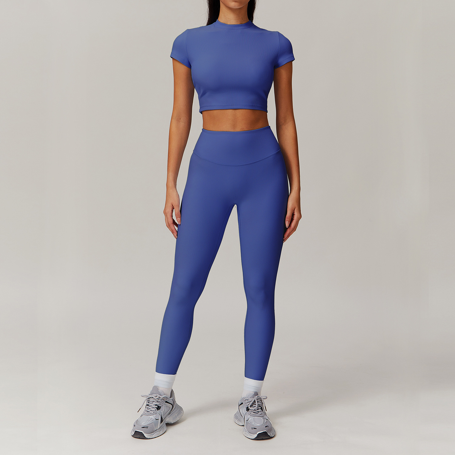 Long & Short Sleeves Ribbed Yoga Sets 3 Options