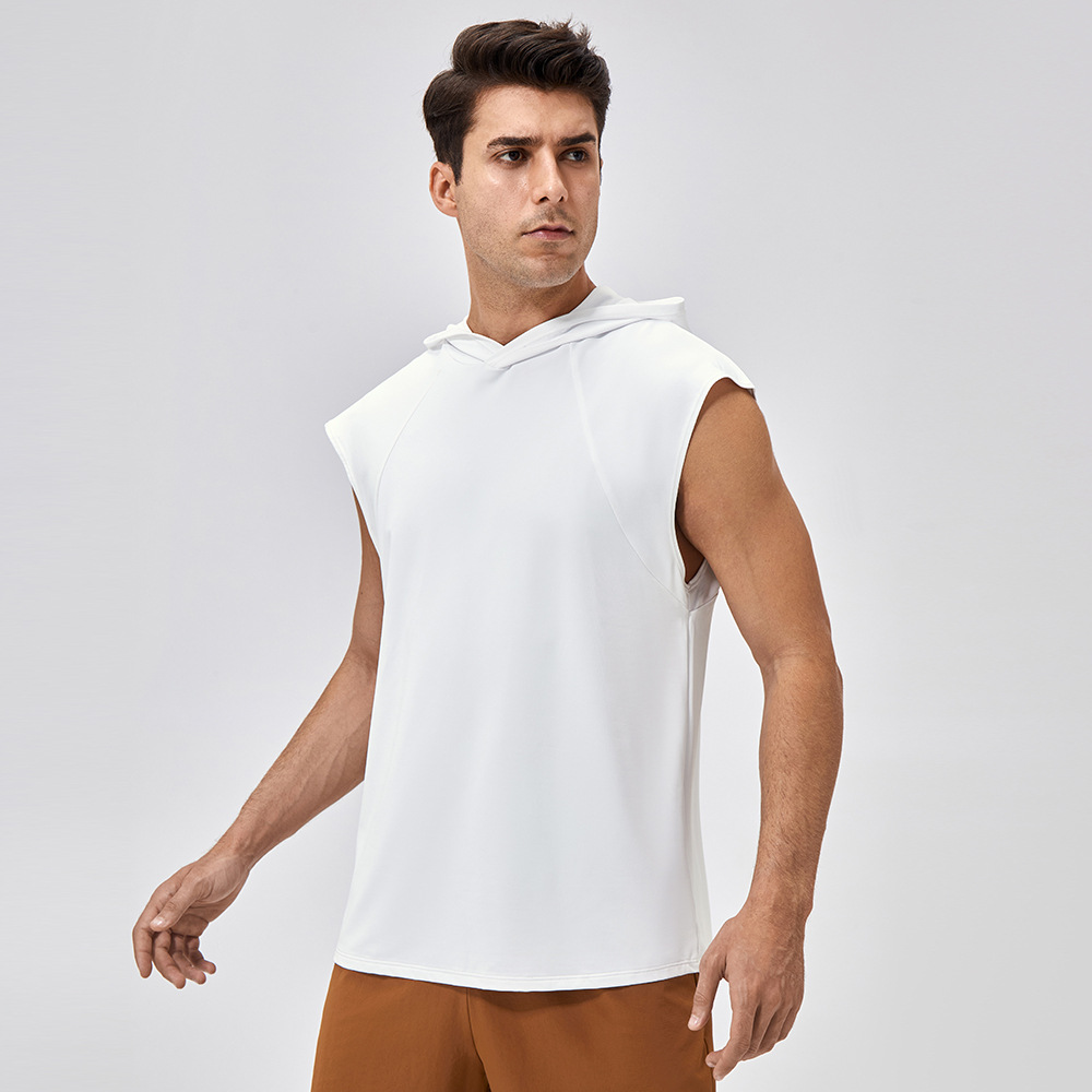 Men Quick-Drying Sports Hooded Tank Top 41116