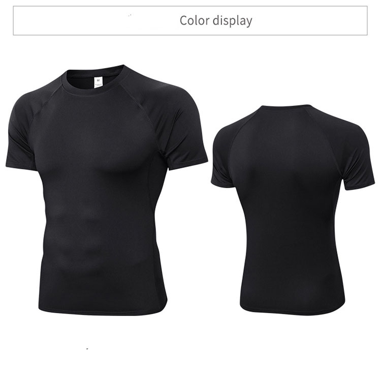 Men High Stretch Training Short Sleeves Shirt  01217