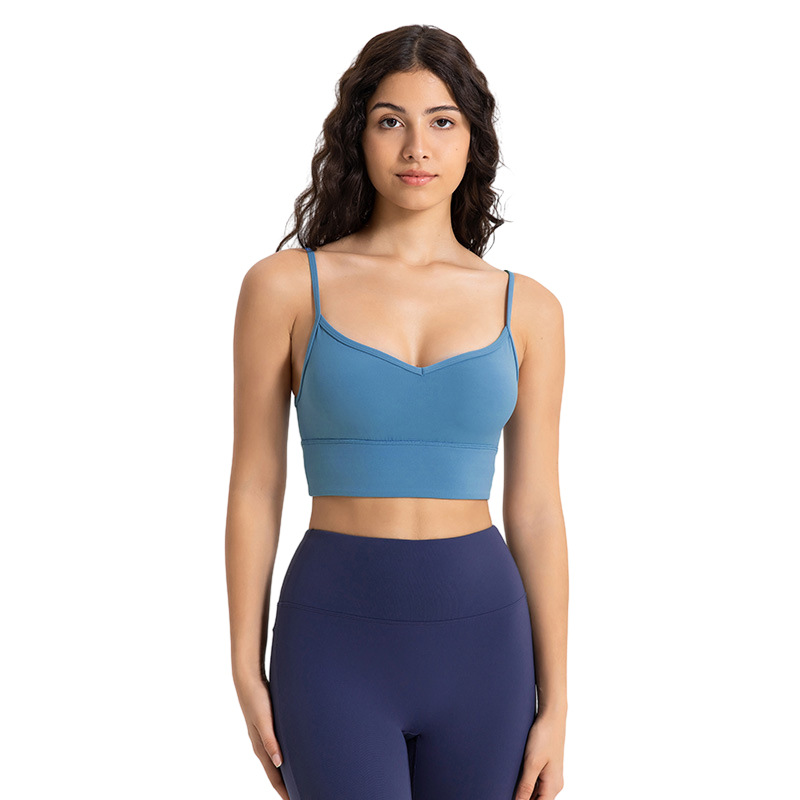 Spaghetti strap V-neck Soft Material Yoga Bras DAW053