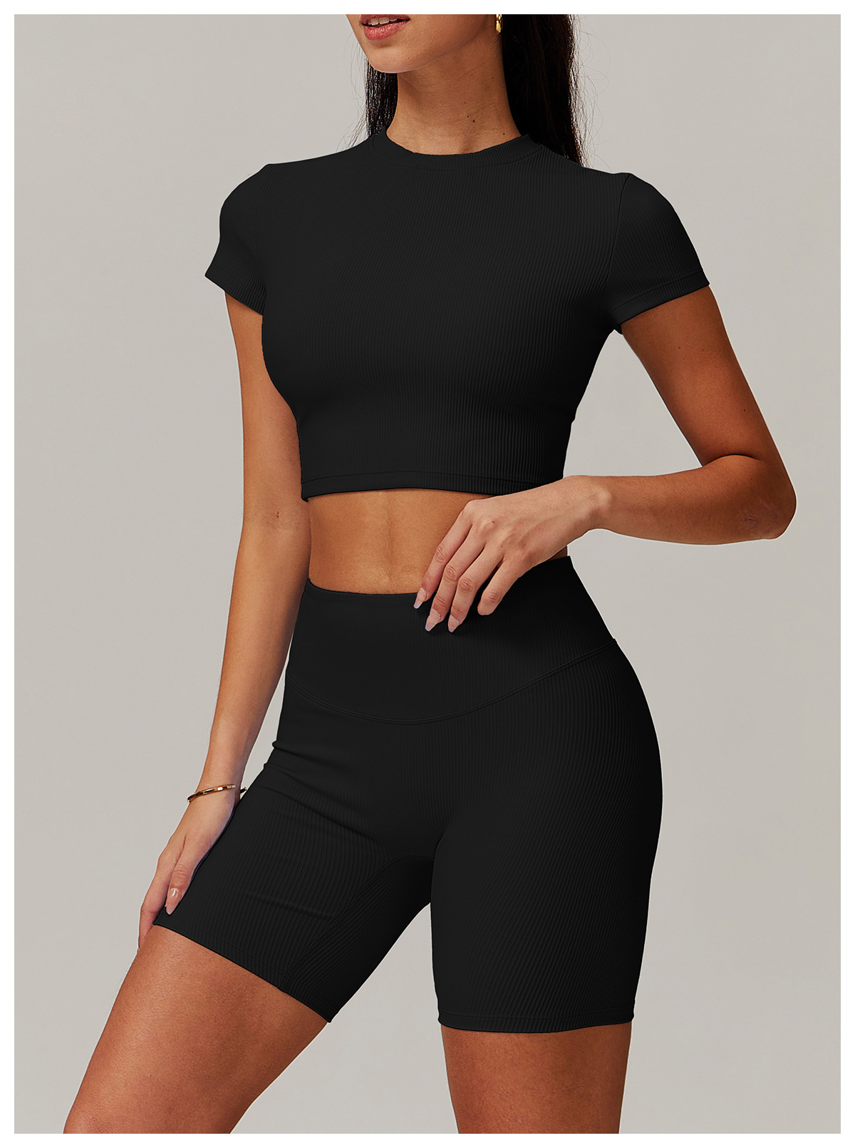 Ribbed Crop Yoga Top