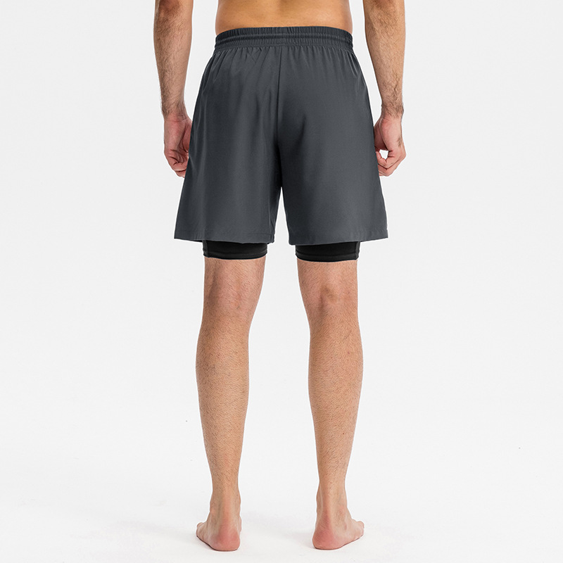  Men Sports Loose Casual Short With Lining 11411