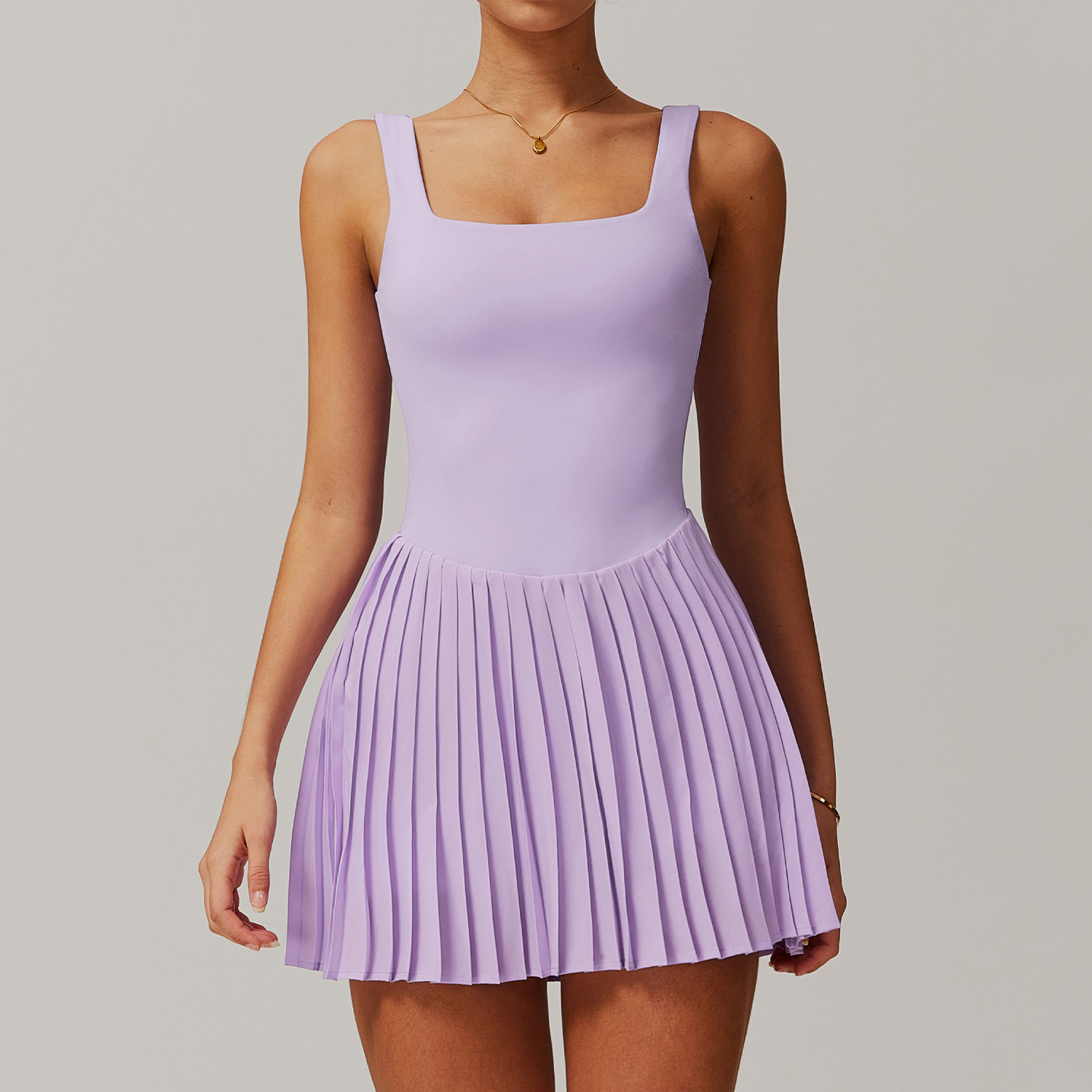 Soft Fabric Pleated Tennis Dress