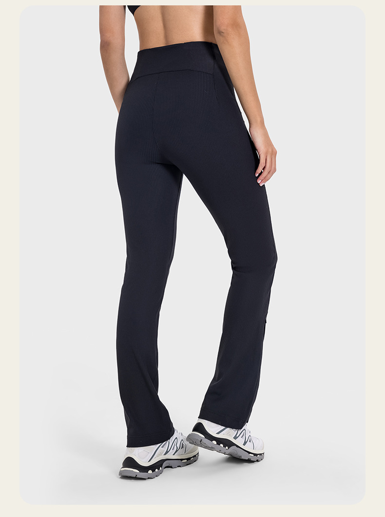 Zipper High Waist Hip Lift flared Yoga Leggings DSS081