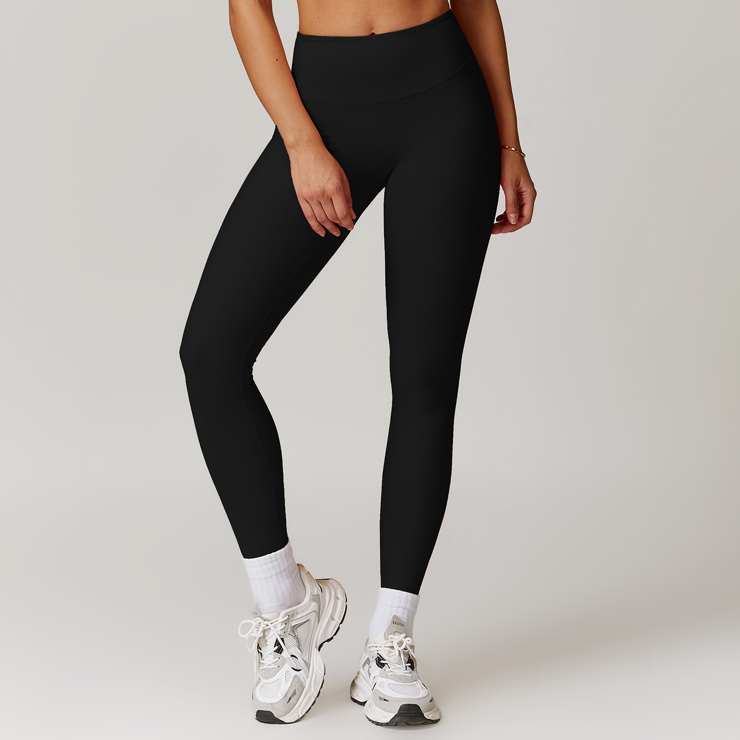 Curve Wasit Ribbed Yoga Leggings