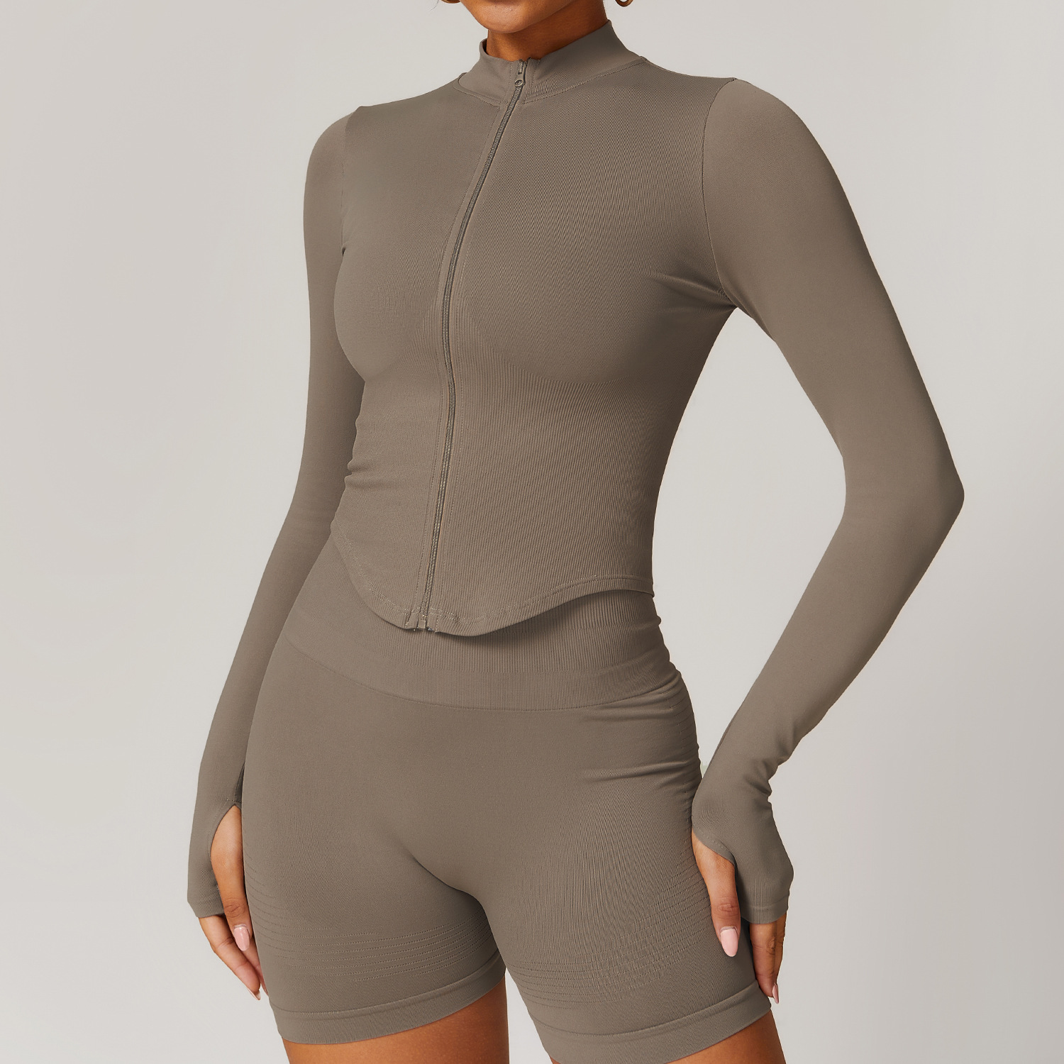 Seamless  Zip Down Yoga Jacket