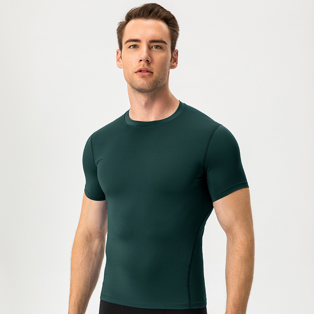 Men Tight Fitting Training And Fitness T Shirt 1003