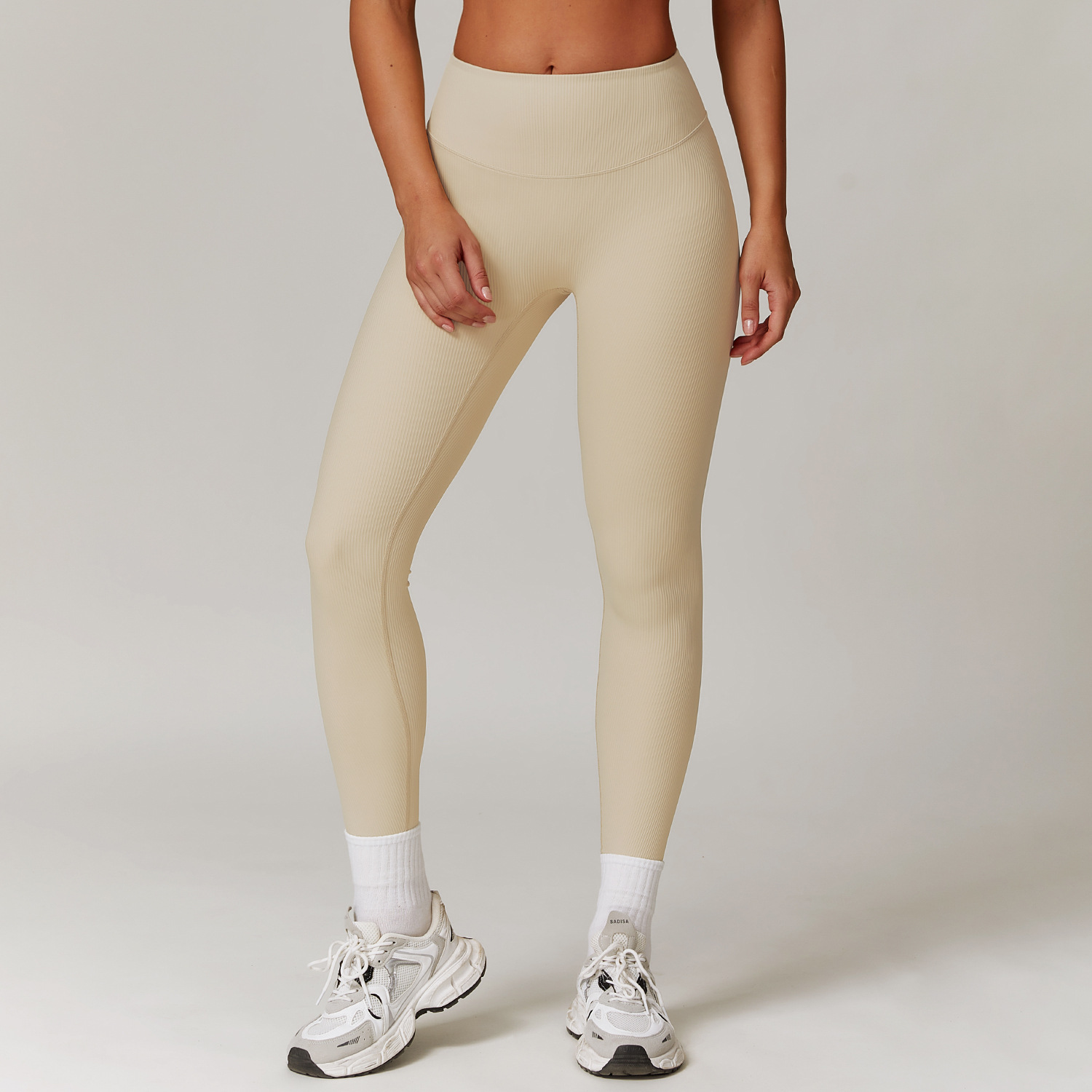 Curve Wasit Ribbed Yoga Leggings