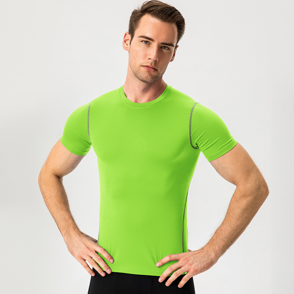 Men Tight Fitting Training And Fitness T Shirt 1003