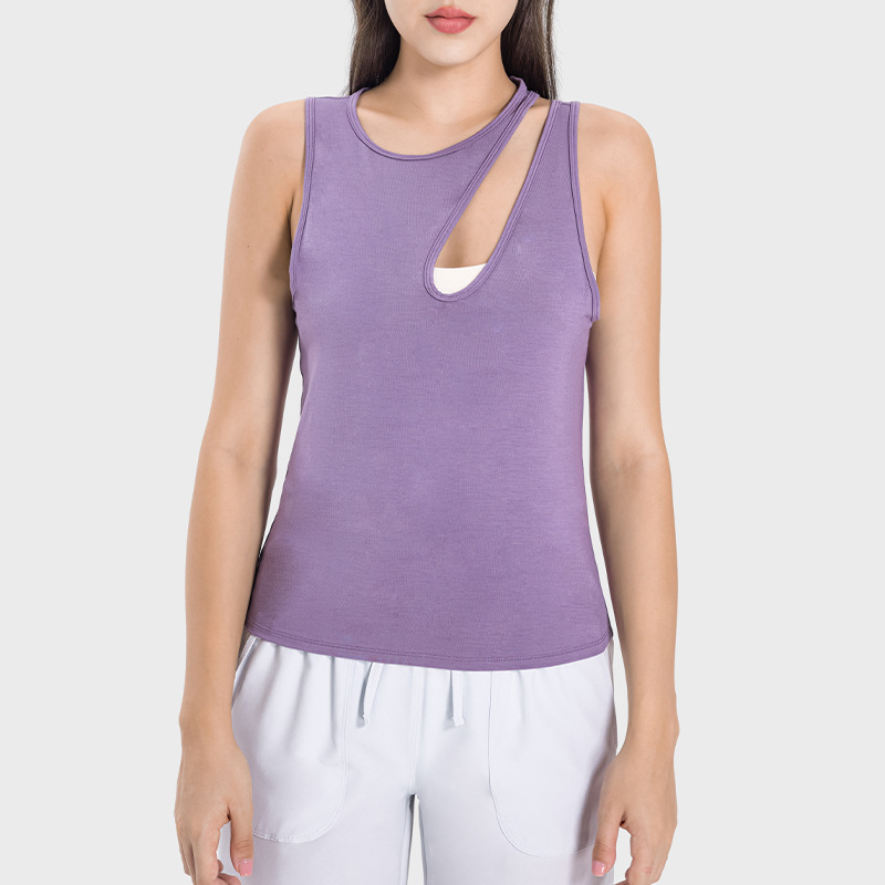 Nude Cutout Straps Yoga Tank Top DSS060