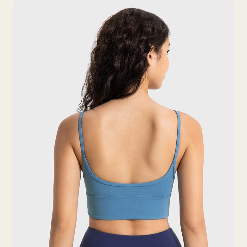 Spaghetti strap V-neck Soft Material Yoga Bras DAW053