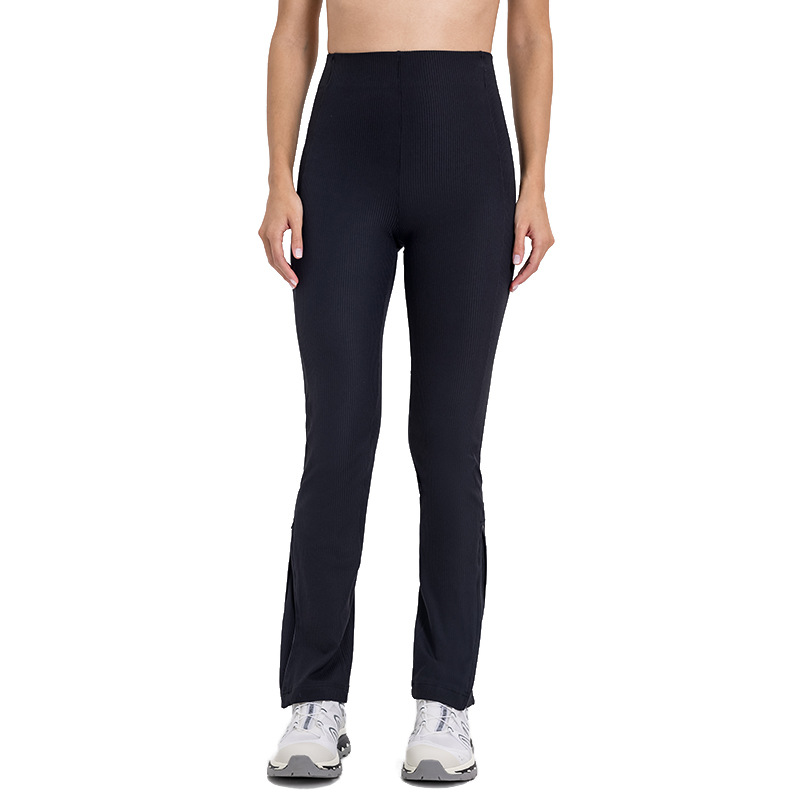 Zipper High Waist Hip Lift flared Yoga Leggings DSS081