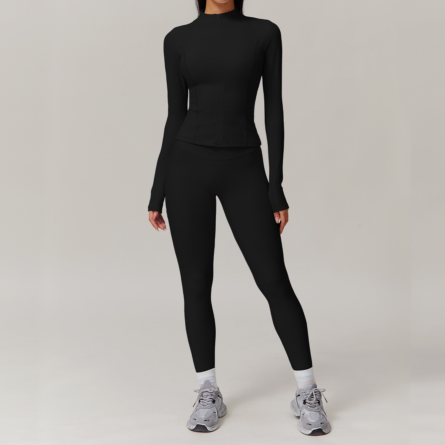 Long & Short Sleeves Ribbed Yoga Sets 3 Options