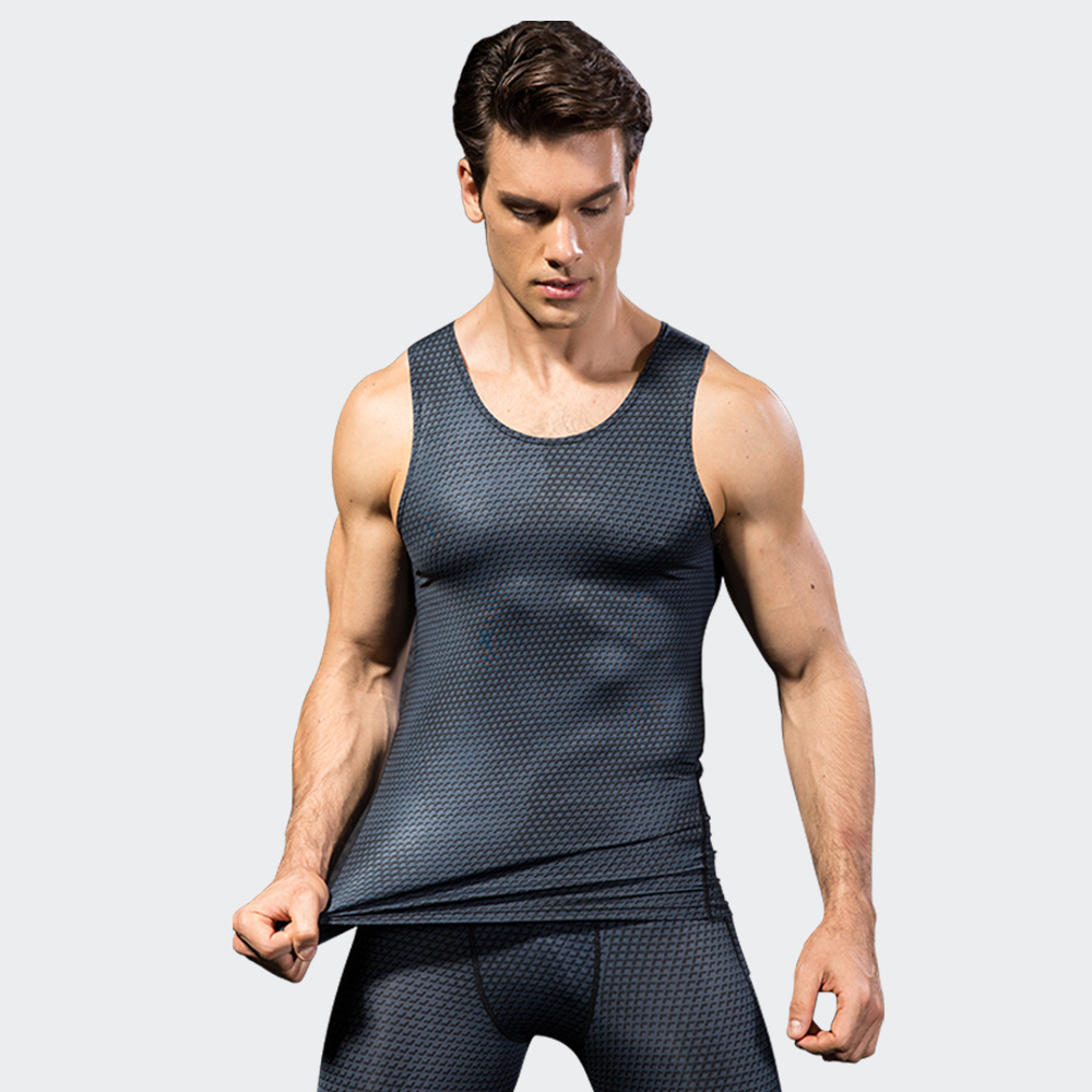 Men 3D Printed Gym Fitness Sports Tank Top 4021