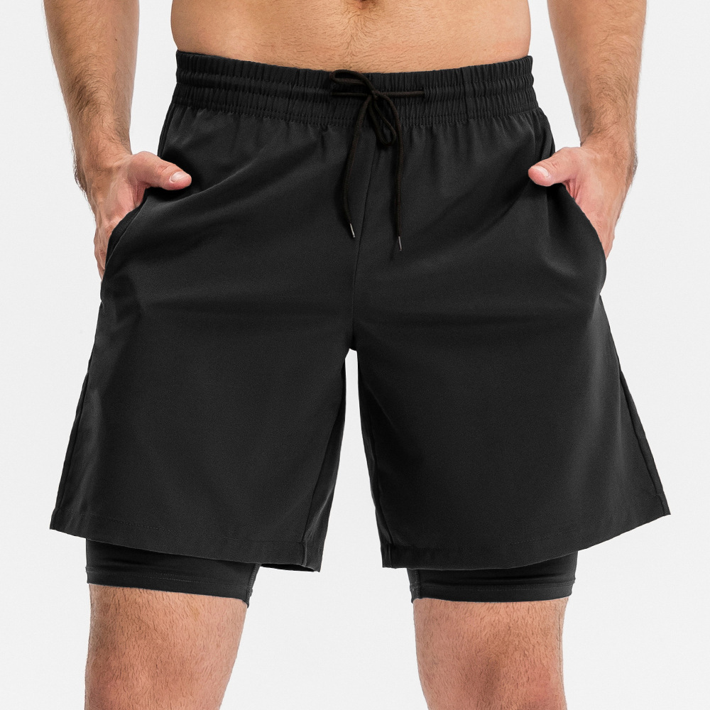  Men Sports Loose Casual Short With Lining 11411