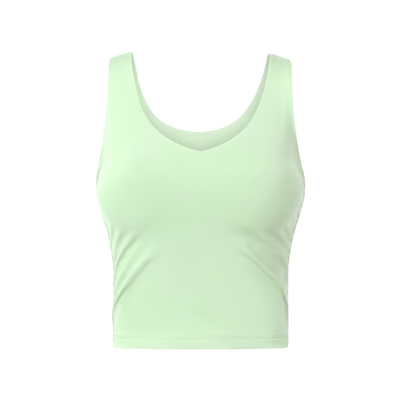 Brushed V-neck Yoga Tank Top DAW054