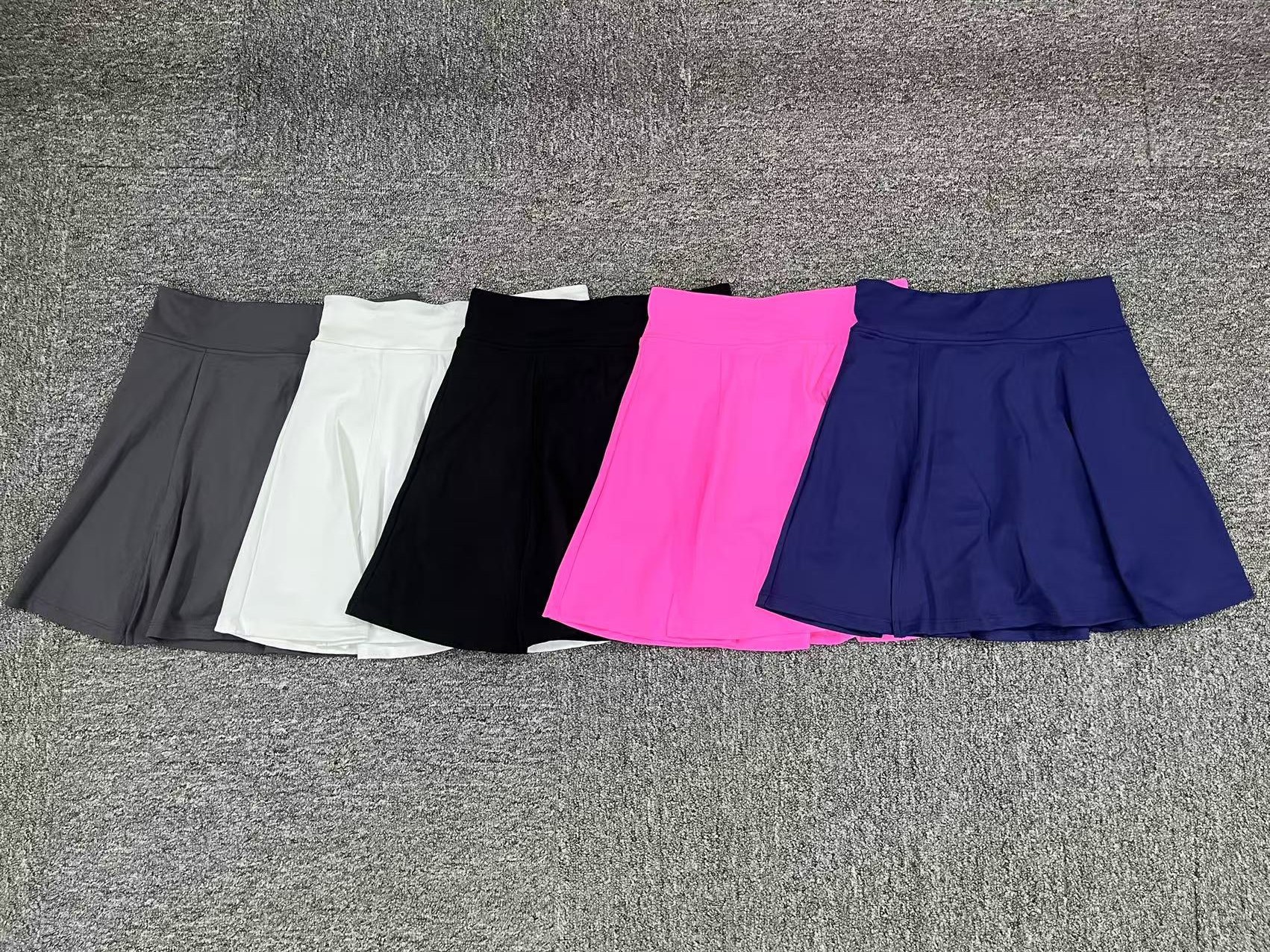 Side Pockets High-Waisted Slit Sports Skirts QS6358