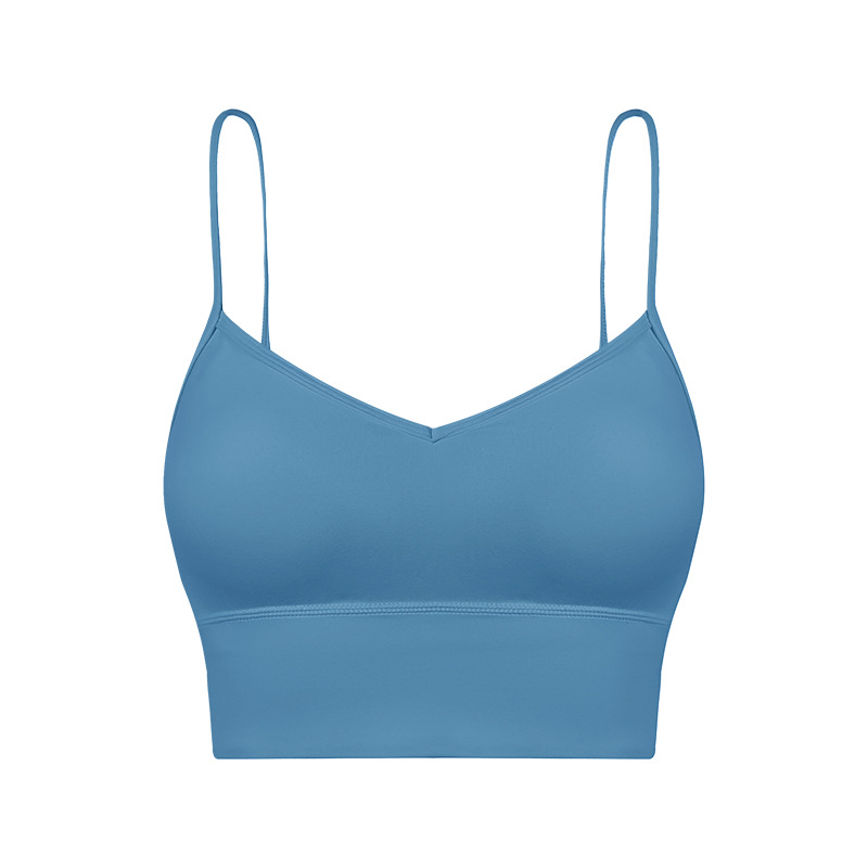 Spaghetti strap V-neck Soft Material Yoga Bras DAW053