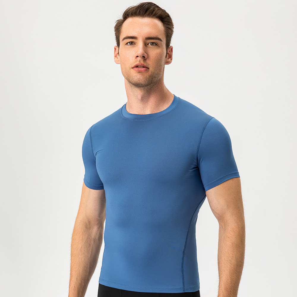 Men Tight Fitting Training And Fitness T Shirt 1003