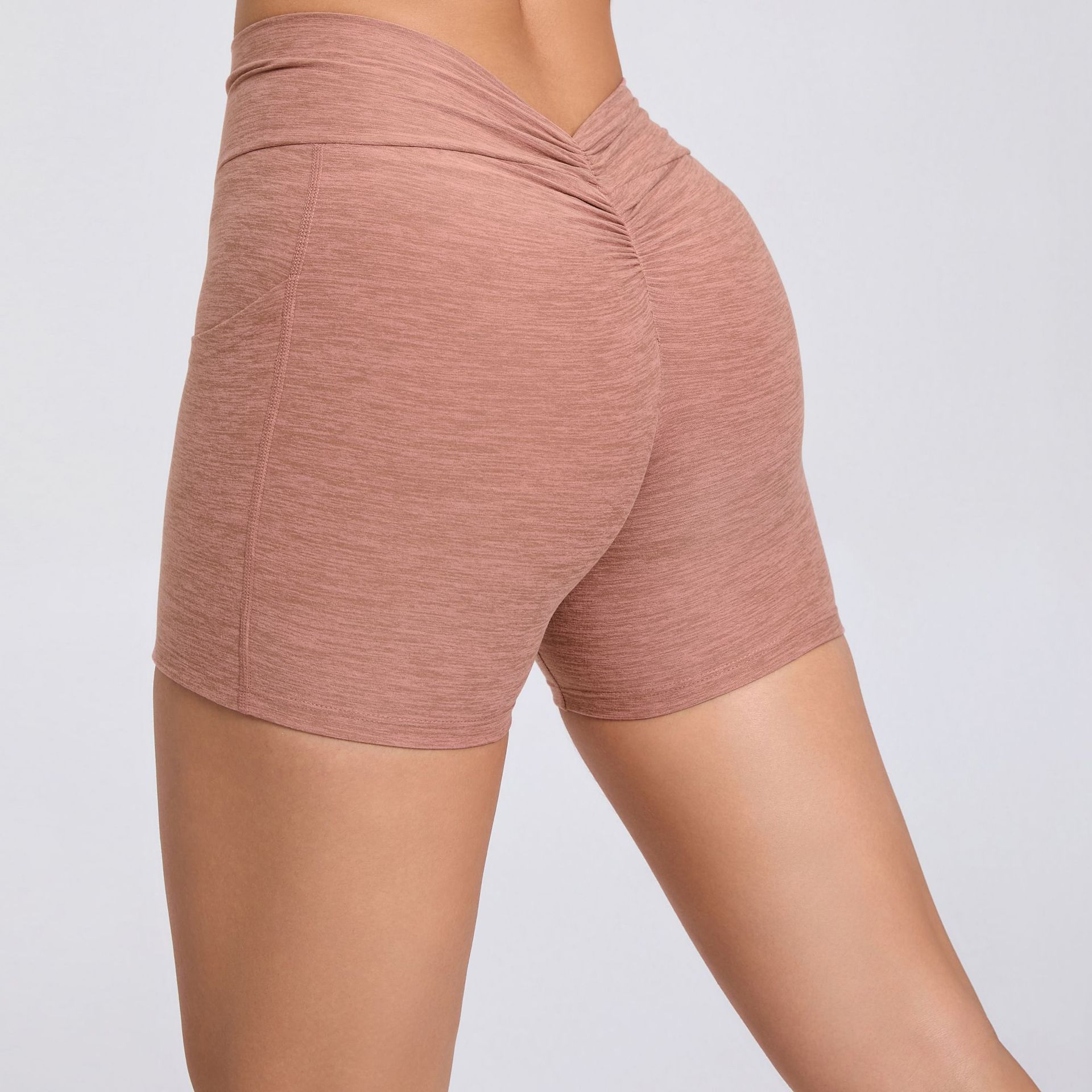 Butt Lift Stretch High Waist Tight Side Pocket Shorts QS42352