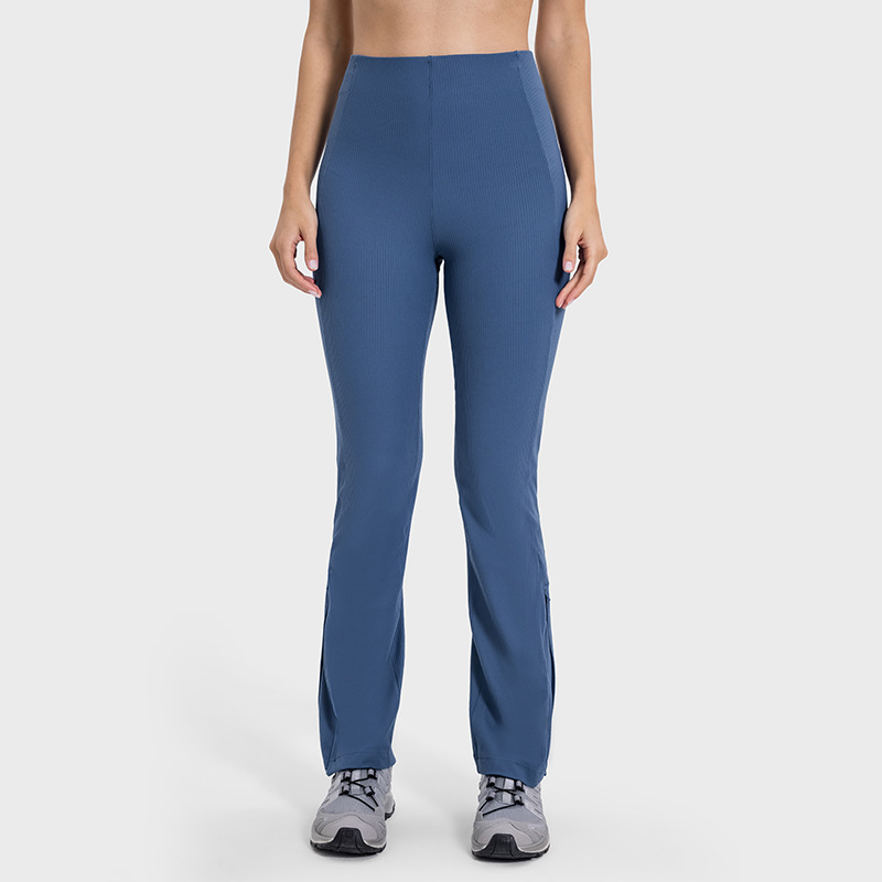 Zipper High Waist Hip Lift flared Yoga Leggings DSS081