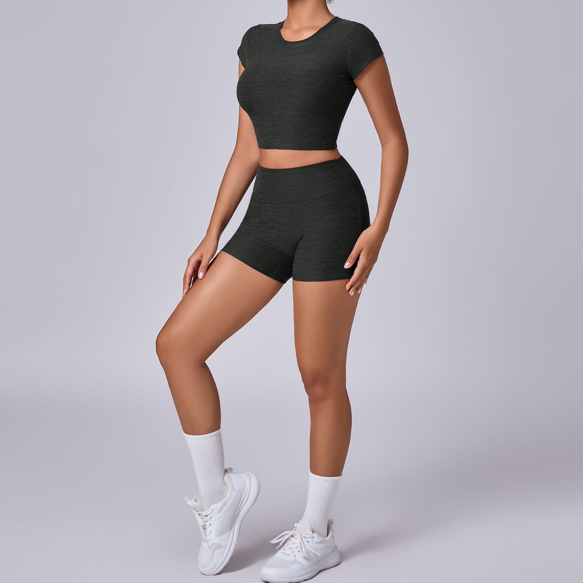 Tight High Waist Fitness Running  Sports Suit  QS91866+91776