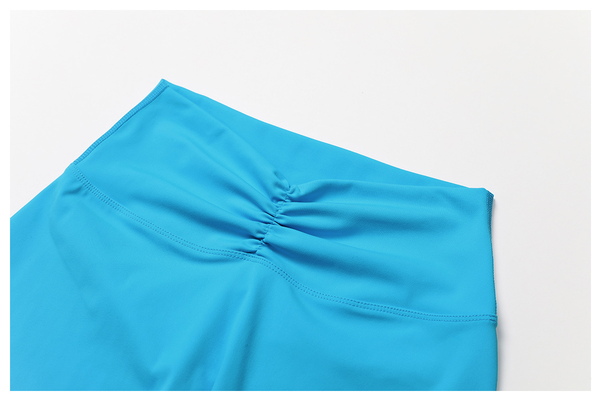 Soft Fabric Twist Pleats Yoga Shorts