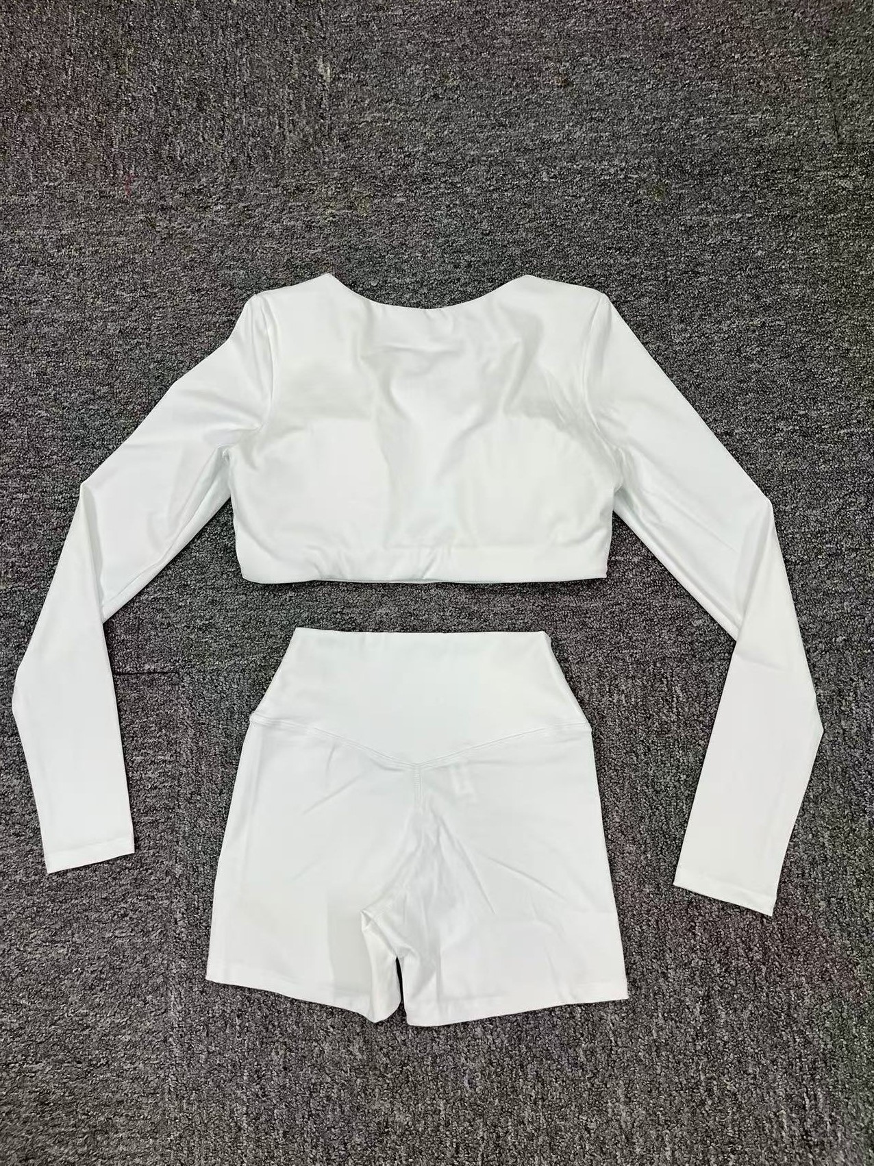 Brushed Quick-Drying Outdoor Running Long-Sleeved And Shorts Suit QS90206+13776