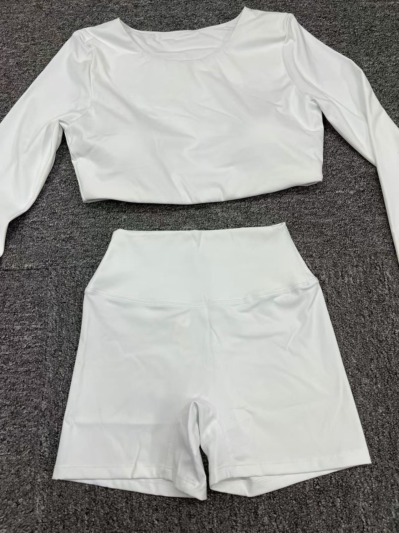 Brushed Quick-Drying Outdoor Running Long-Sleeved And Shorts Suit QS90206+13776