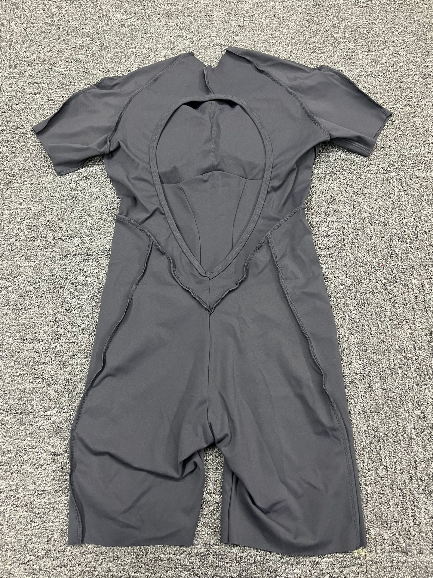 One-Piece Tight-Fitting Short-Sleeved Hollow Back Jumpsuit QS50310