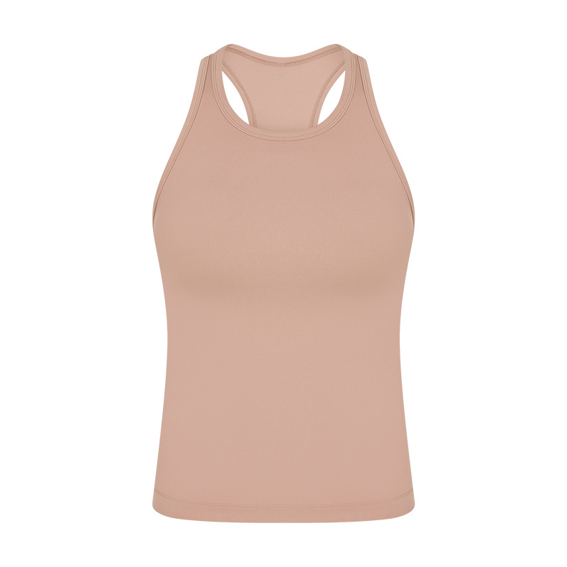 Nude Sleeveless Sexy Yoga Tank Top DT343