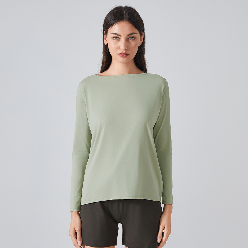 Nude Solid Color Yoga Wear Long Sleeves DS010