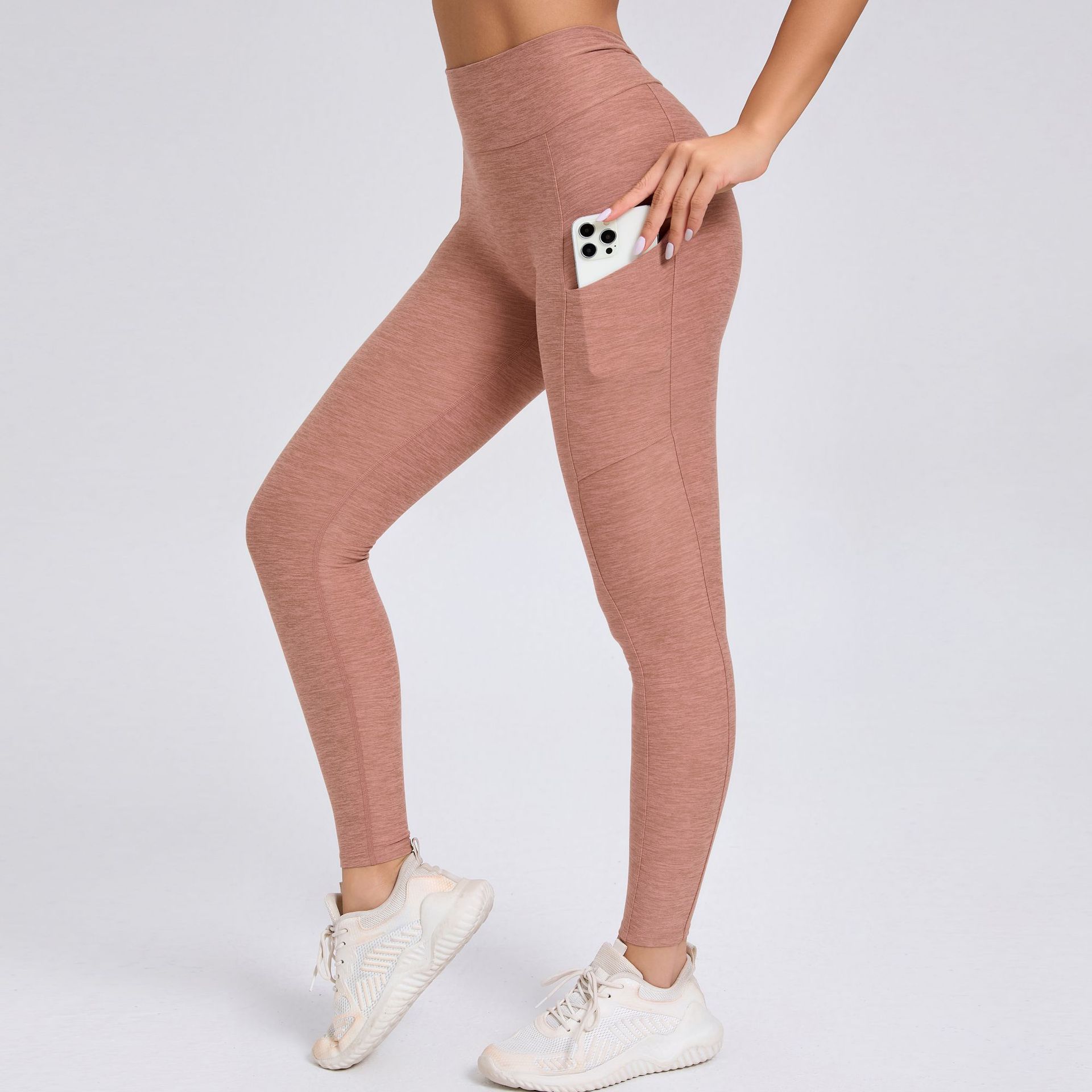 Tight Back V Waist With Pockets On Both Sides, Quick-Drying Yoga Pants  QS46442