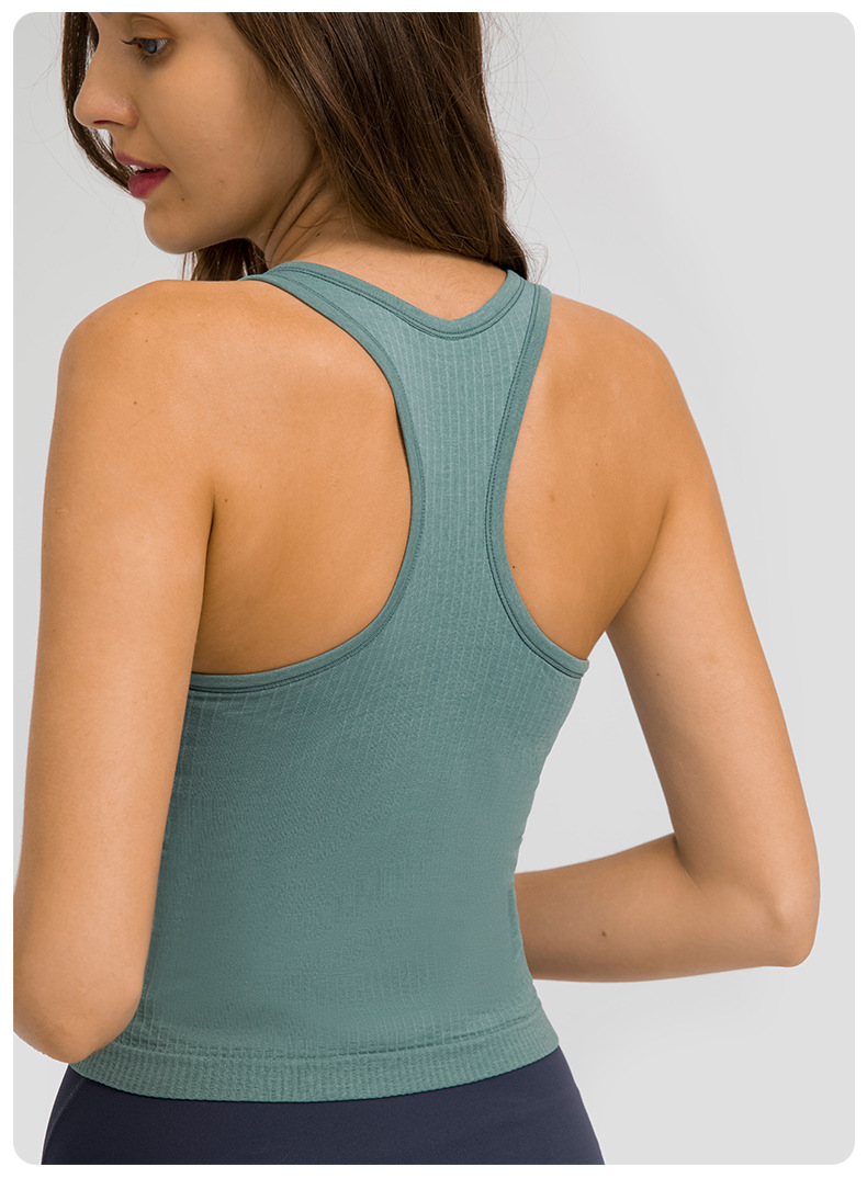 Ribbed Breathable Soft Material Yoga Tank Top DT140