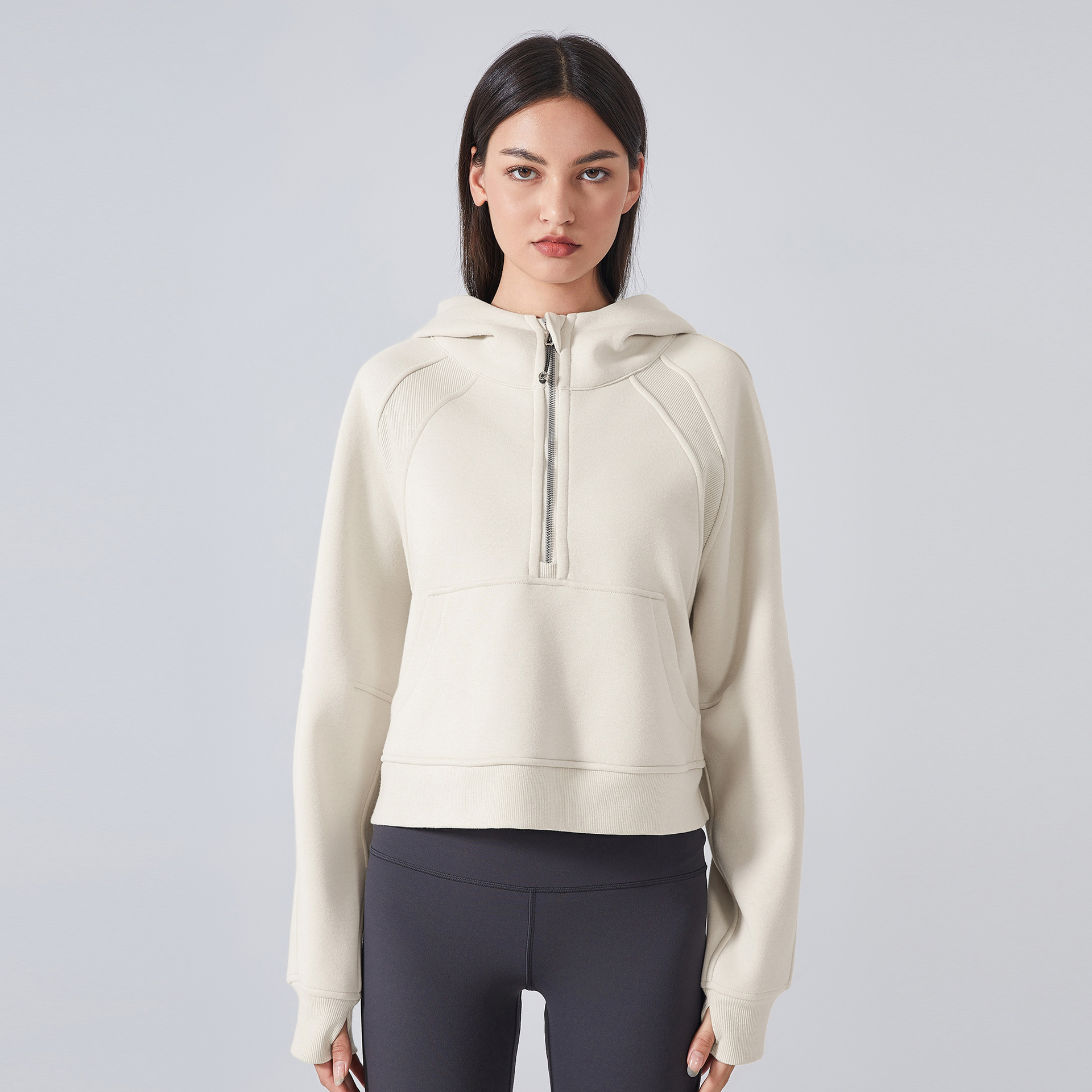 Brushed Zipper Soft  Air-layer Casual Sweatshirts DAW139