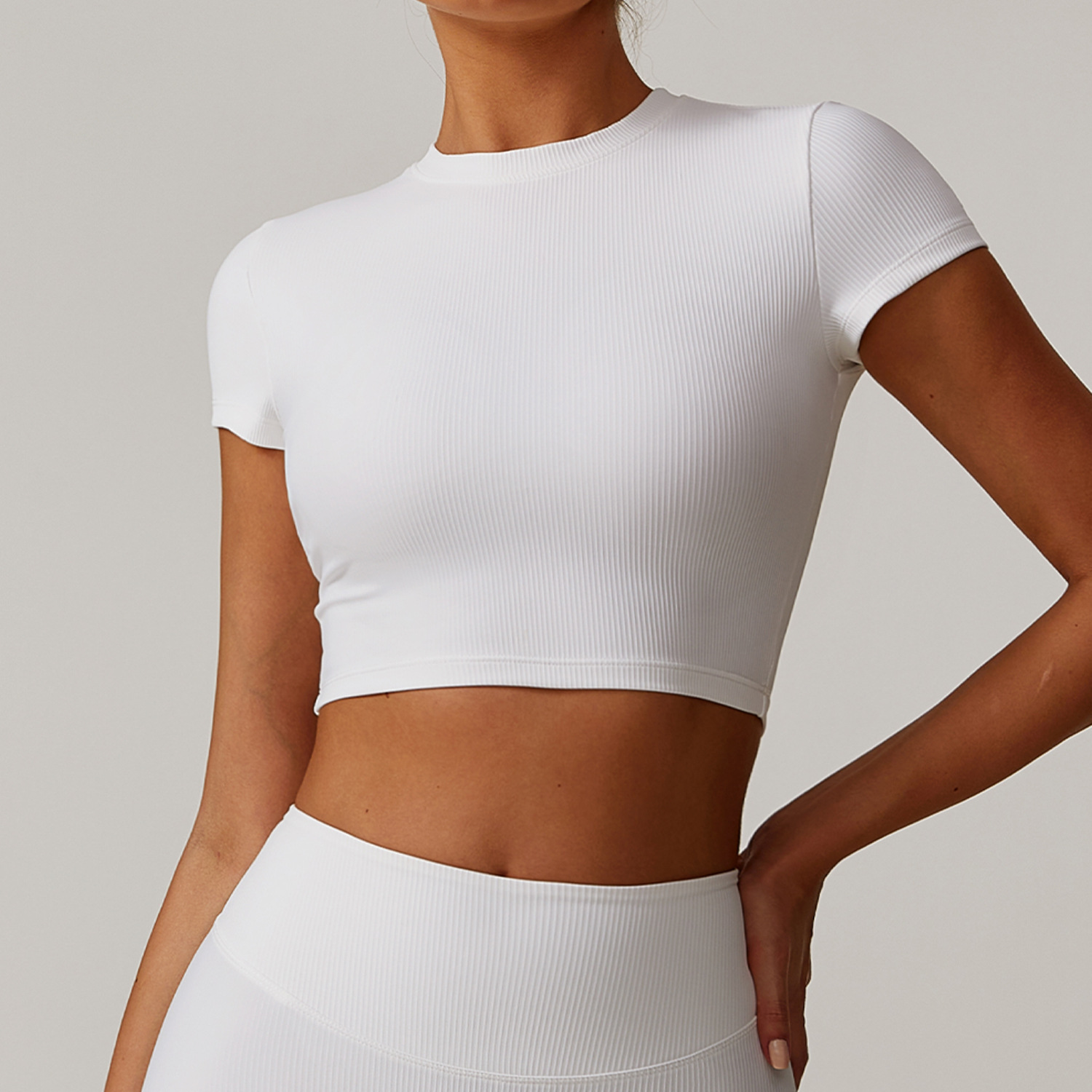 Ribbed Crop Yoga Top