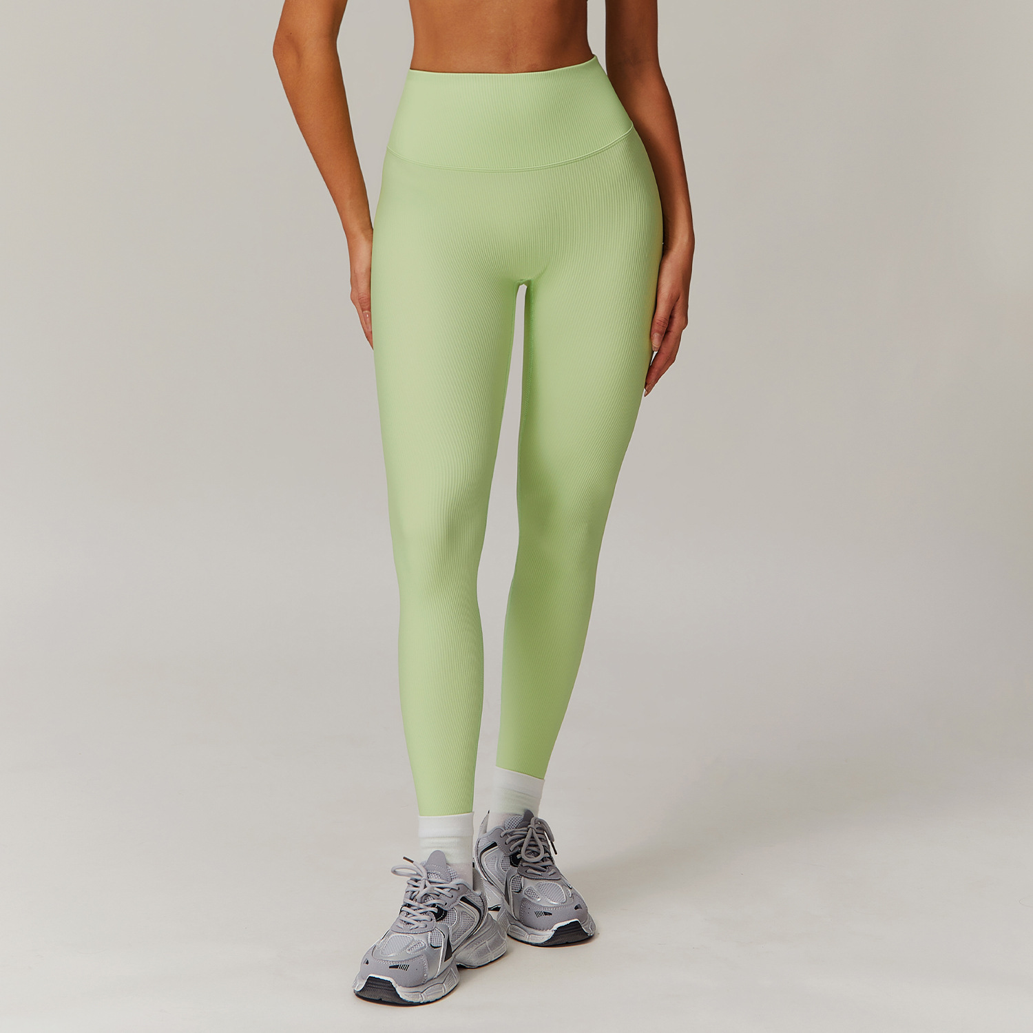 Curve Wasit Ribbed Yoga Leggings