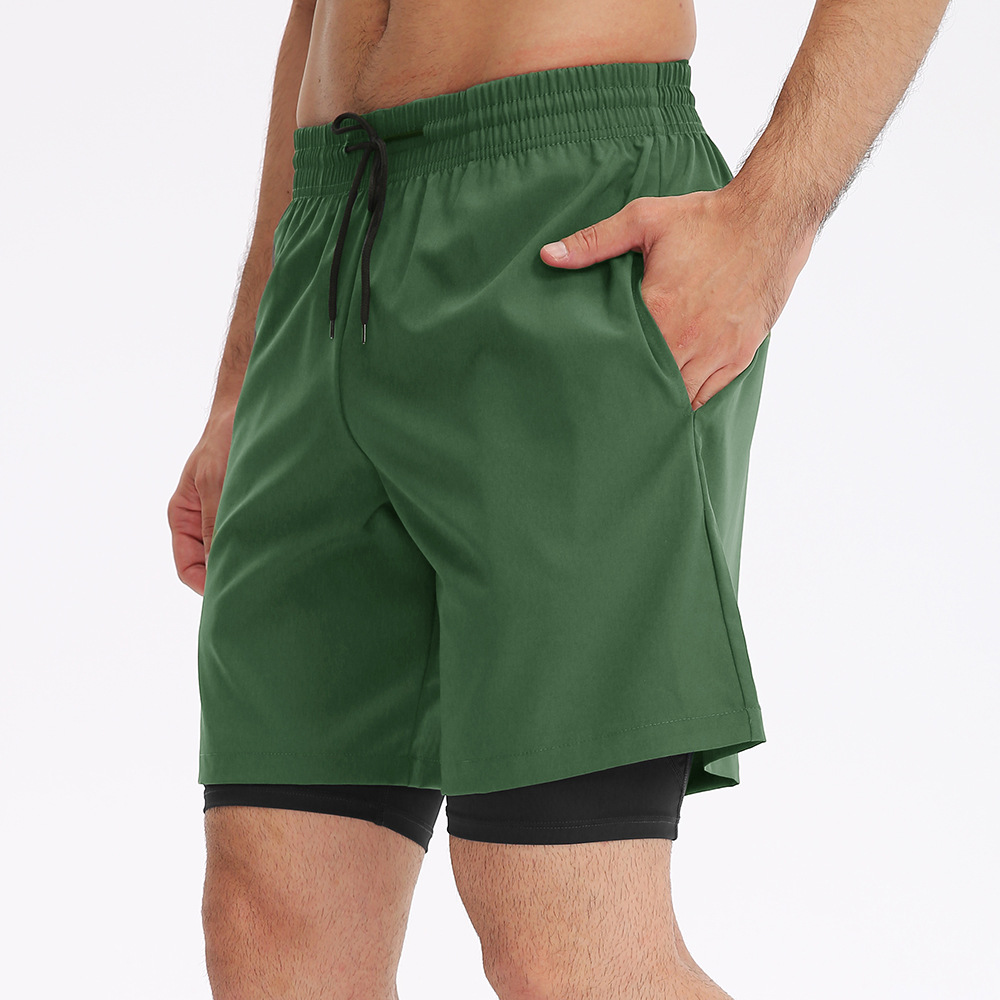  Men Sports Loose Casual Short With Lining 11411