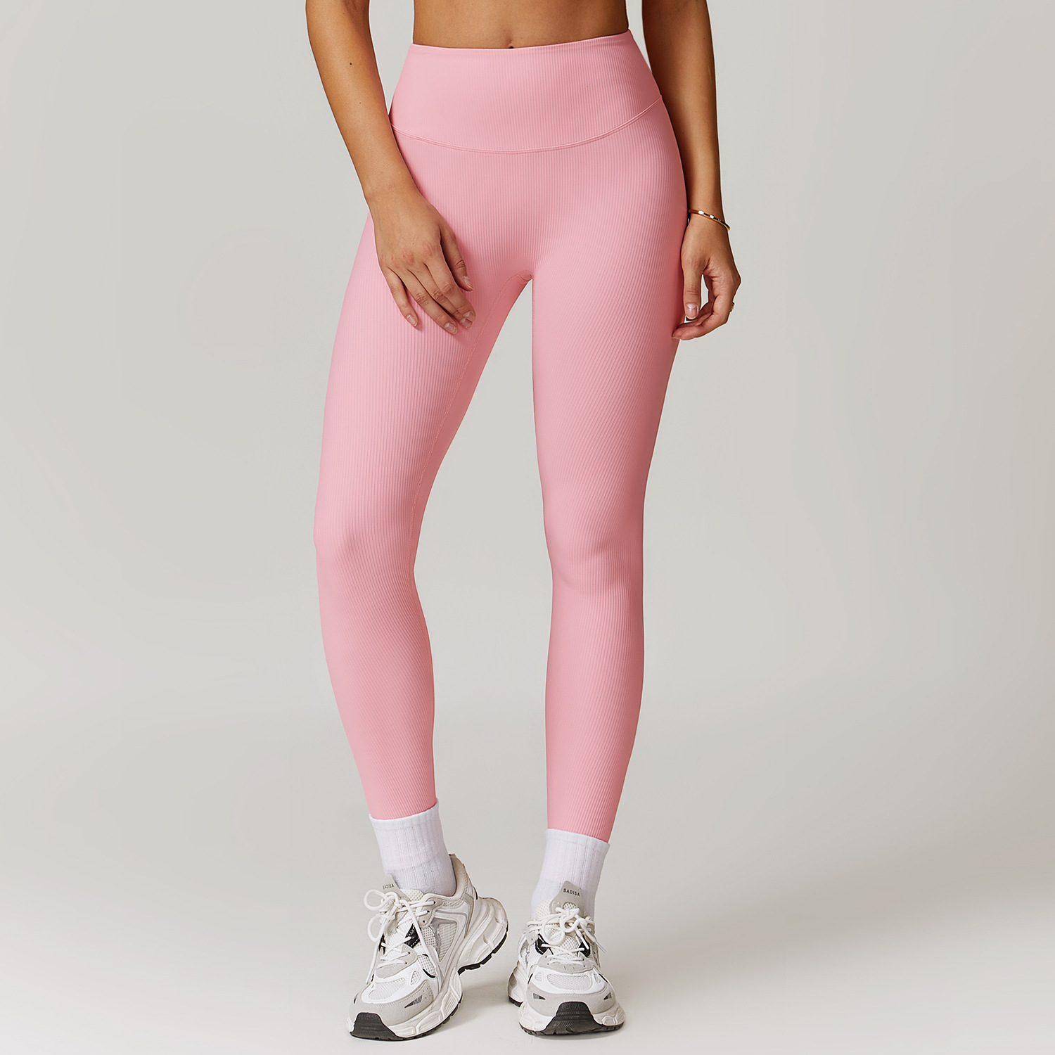 Curve Wasit Ribbed Yoga Leggings