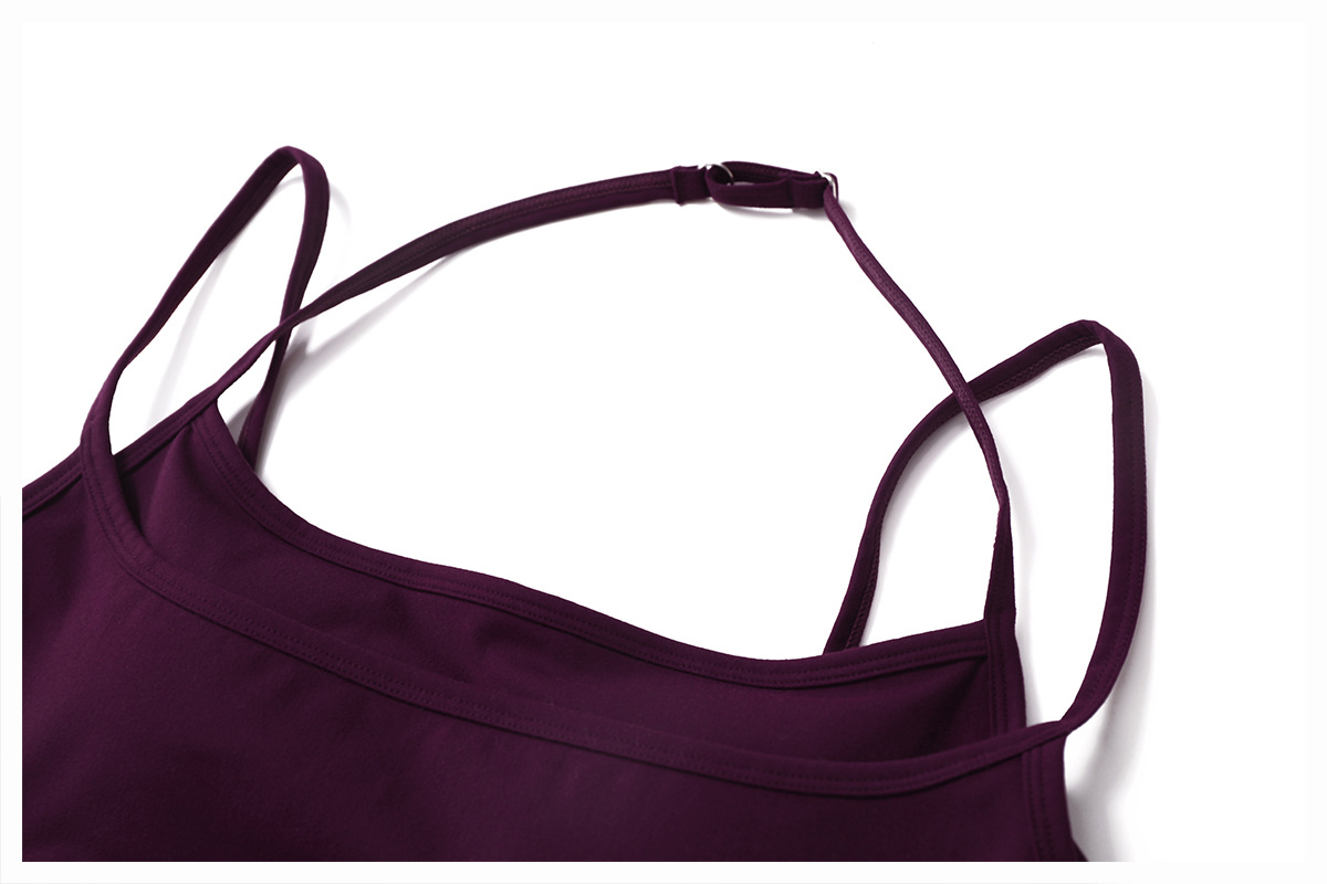 Soft Fabric Doublue Straps Yoga Bra