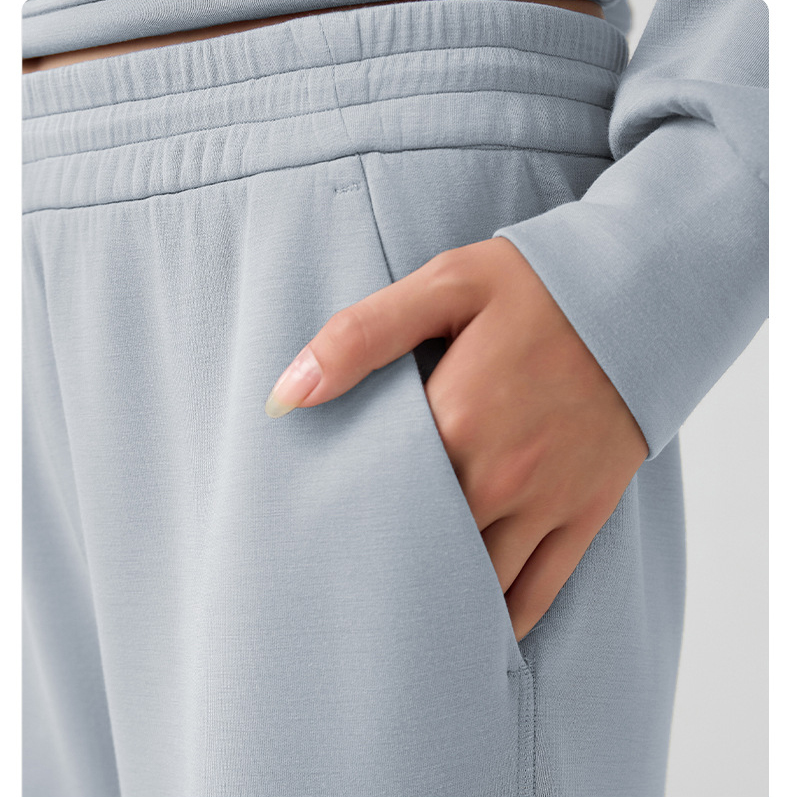 High Waist Soft Material Tracksuit Pants DAW167