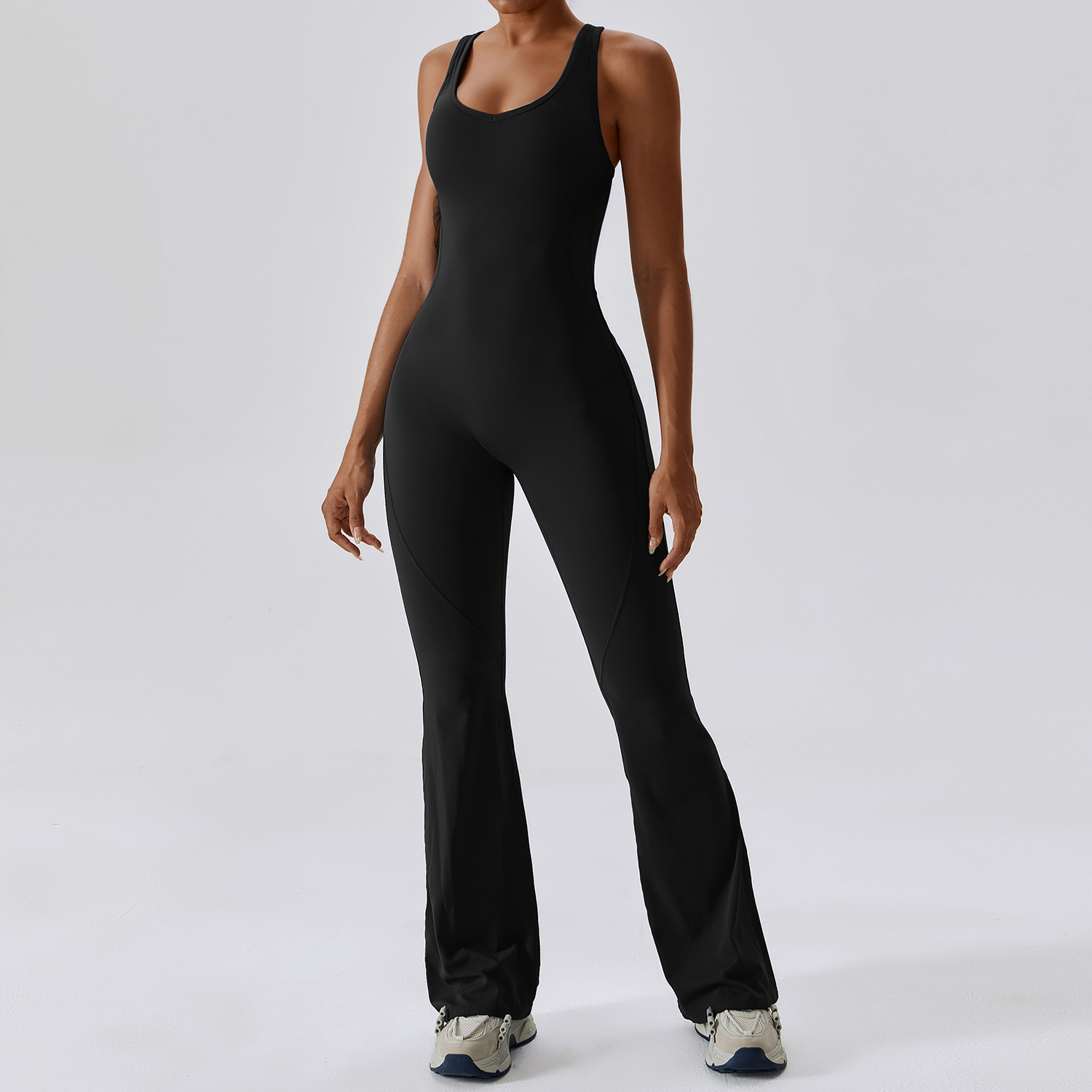 Soft Fabric Flare Jumpsuit